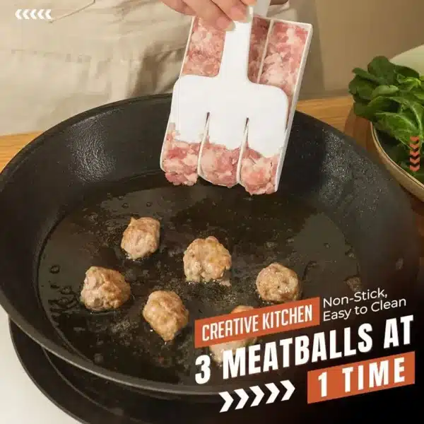 1PCS Kitchen Triple Meatball Maker Multi-function Non-Stick Meatball Maker Machine Meatball Processing Tools Kitchen Gadgets - Image 2