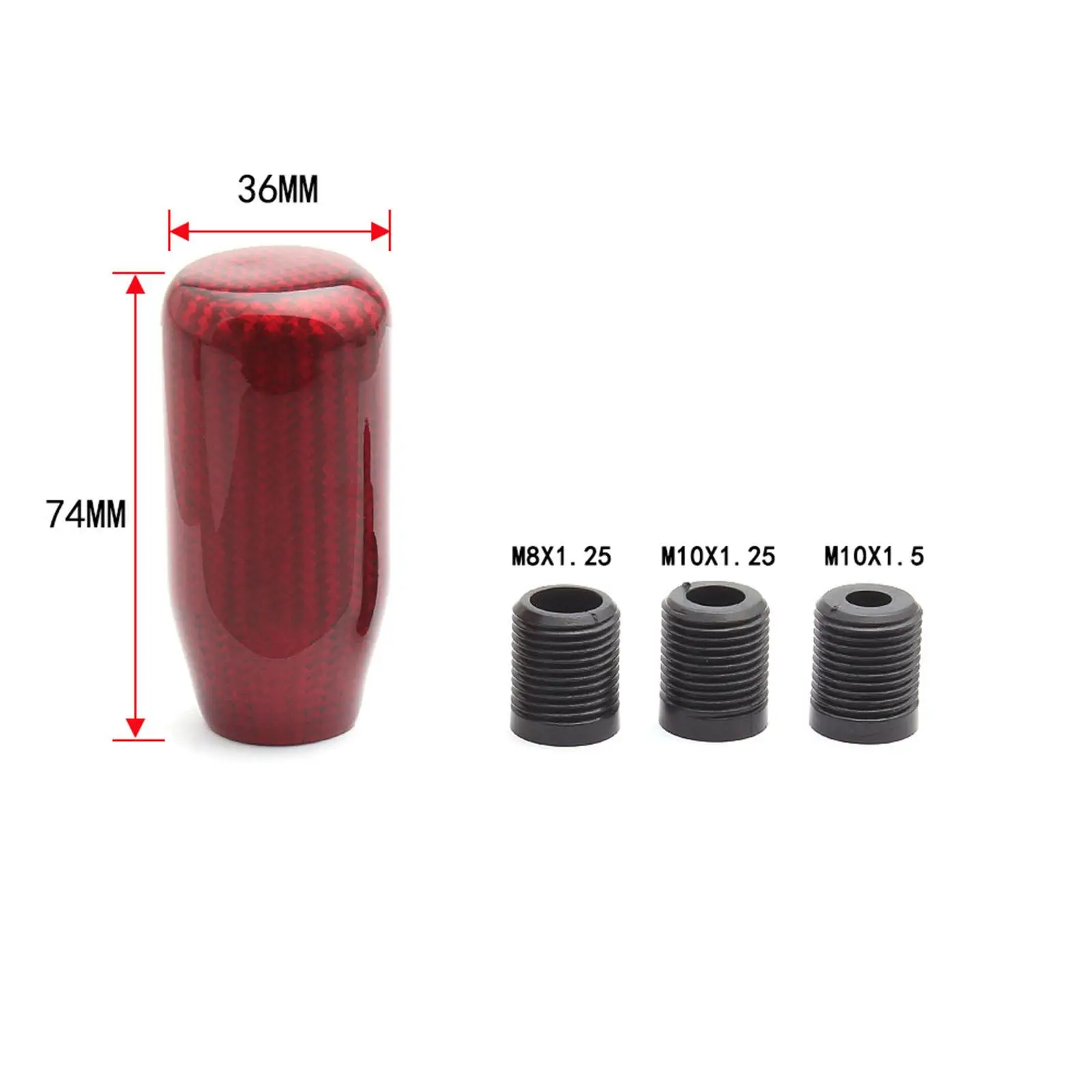 Gear Shifter Knob, Interior Accessories Widely Used Smooth Surface with 8mm 10mm