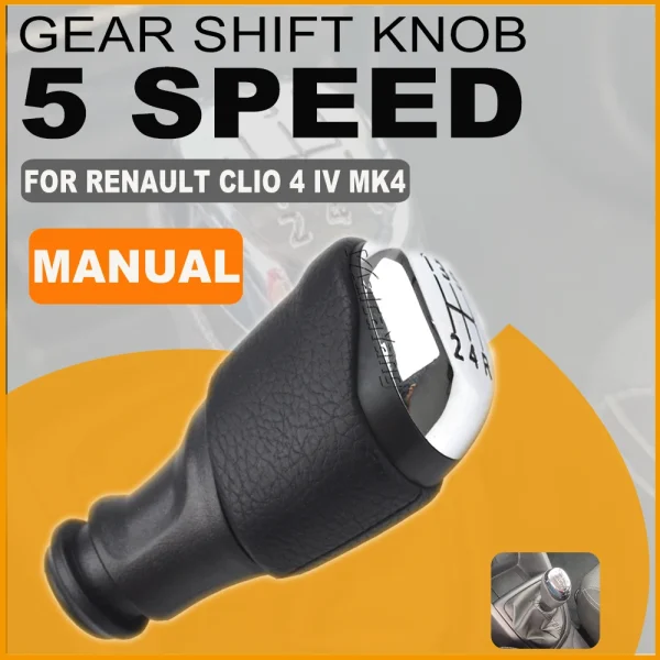 For Renault Clio 4 IV MK4 Gear Shift Knob 5 Speed Manual 328654134R 328651259R 328657531R 328655866R - Image 2