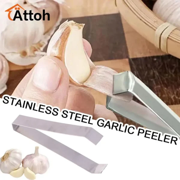 Quickly Garlic Peeler 1PCS Stainless Steel Garlic Peeling Pig Hair Plucking Clip Manual Tweezers Gadgets Kitchen Accessories