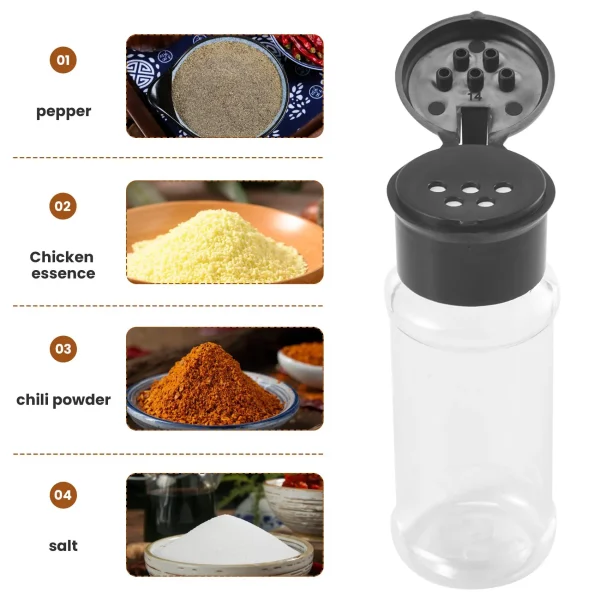 20Pcs/Set 100Ml Spice Salt Pepper Shakers Black Seasoning Jar Can Pepper Bottle Barbecue Condiment Kitchen Gadget Tool - Image 4