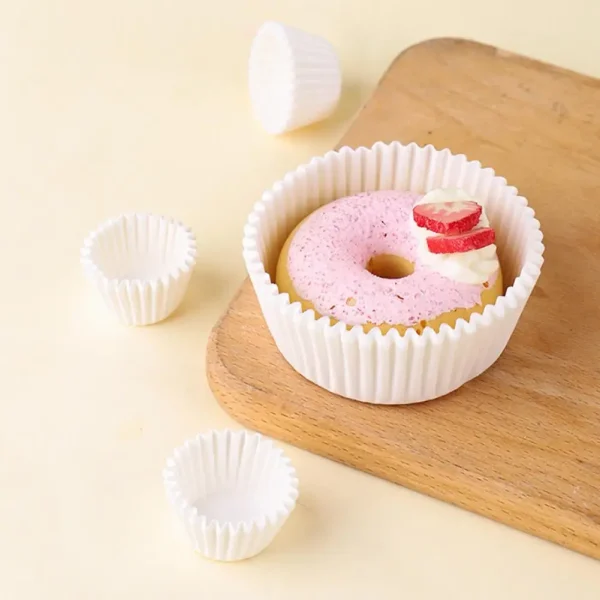 1 Set Muffin Cup Food Grade Waterproof Oilproof Non-stick White Mini Cupcake Paper Liner Dessert Baking Tool Kitchen Gadget - Image 5