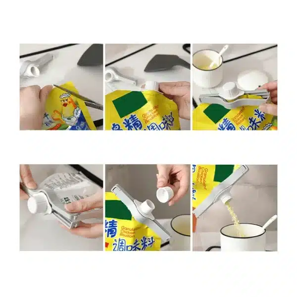 Screw Cap Sealing Clip Seasoning Bag Milk Powder Salt Bag Sealing Clip Snack Food Preservation Clip Gadget Kitchen Accessories - Image 5