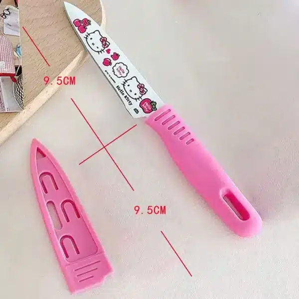 Hello Kitty Knife Set Multi-Functional Knife Cute Fruit Knife Dormitory Home Students Carry Paring Knife Kitchen Supplies Gift - Image 3