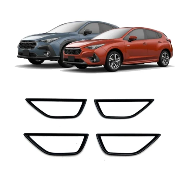 1Set Replacement Parts For Subaru Crosstrek Impreza 2024 Interior Door Handle Trim Bezel Trim Sticker Accessories Glossy Black