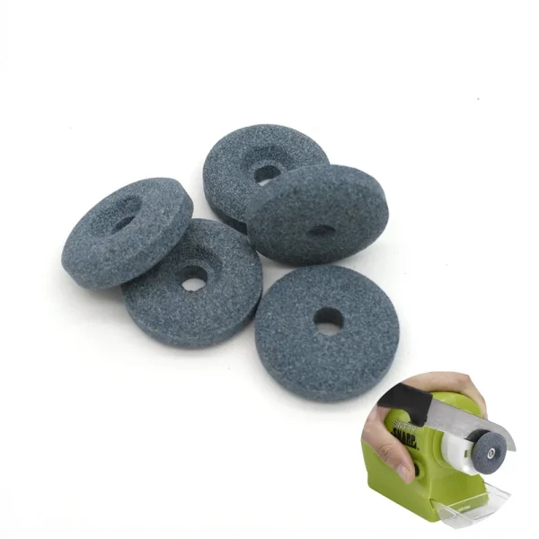 5pcs/set 3cm Grey Sharpener Stones Electric Motorized Knife Sharpener Accessories Kitchen Tool