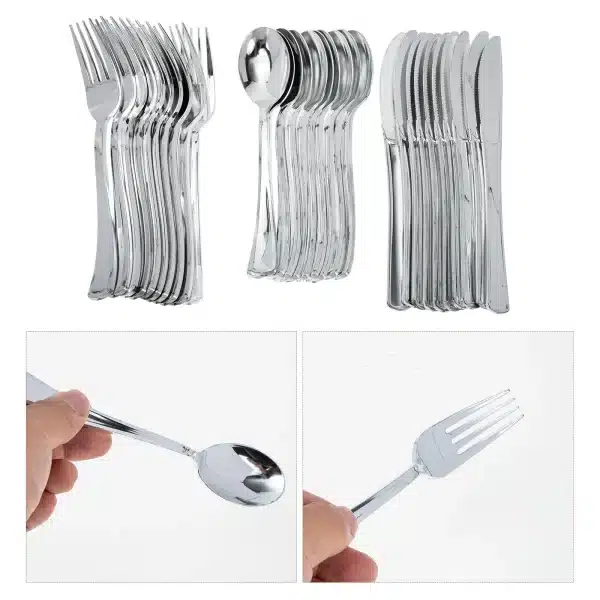 10 Sets Disposable Tableware Party Flatware Silverware High Quality Plastic Kitchen Gadgets Utensils Cutlery for - Image 3