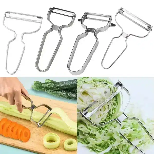 Stainless Steel Potato U Type Peeler Fruit Vegetable Spud Speed Blade Zesters Kitchen Tools Magic Trio Peeler Set Gadgets Fruit - Image 2