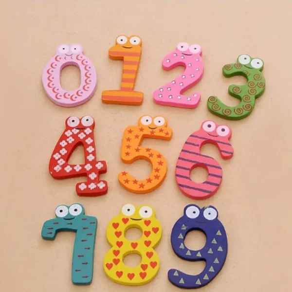 10pcs/set Number Wooden Fridge Magnets Refrigerator Magnets Souvenir Bright Colors Home Decor Kitchen Gadgets Best Birthday Gift - Image 3