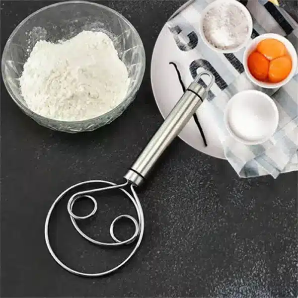 F5 Dough Whisk Flour Whisk Stainless Steel Dough Whisk Mixer Bread Making Tool Suitable for Baking Mixing Sticks kitchen gadgets - Image 2