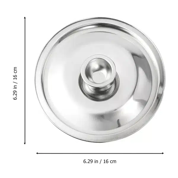 Circle Water Bottle Stainless Steel Cylinder Head Kitchen Gadget Frying Pan Cup Cover Seasoning Pot Lid Silver - Image 4