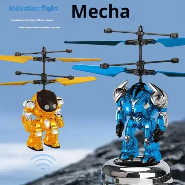 Intelligent Sensing Aircraft Mech Warrior Flying Robot Luminescent Suspension Gesture Sensing Flying Ball