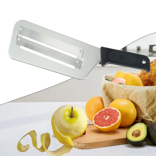 Black Handle Double Blade Planer Vegetable Slicing Cabbage Planer Peeling Kitchen Gadgets Stainless Steel Kitchen Tools & Gadget