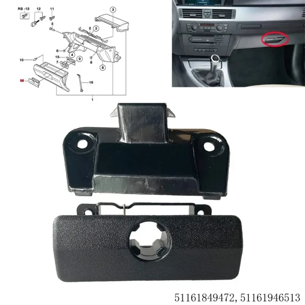 51161849472 51161946513 2 Pcs Glove Box Lock Catch Interior Replacement Parts For BMW 3 E30 5 E34 7 E23 Z1 Z3 - Image 2