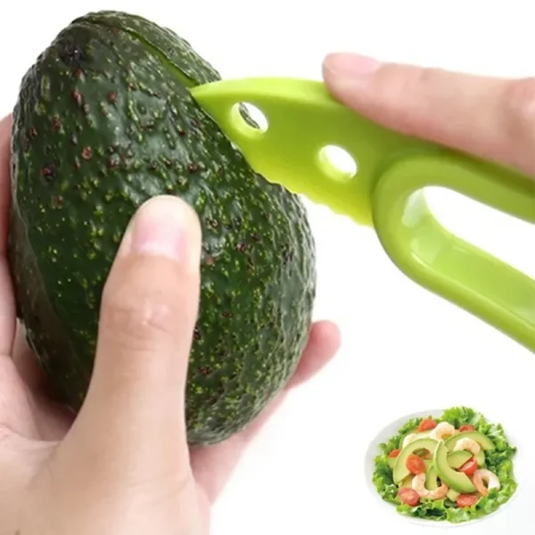 JJYY 3 In 1 Avocado Slicer Shea Corer Butter Fruit Peeler Cutter Pulp Separator Plastic Knife Kitchen Vegetable Tools