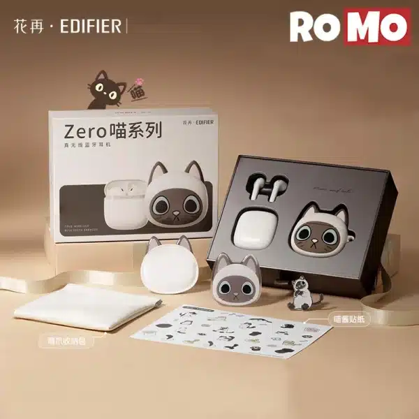 Eidifier Zero Cat Series True Wireless Bluetooth Earphones Cute Cat Theme Gift Box Half In Ear Bluetooth Earphone Birthday Gift