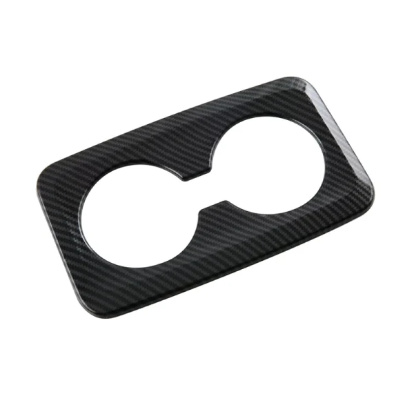 Rear Seat Water Cup Holder Cover Decoration Frame Trim For BMW X1 U11 2023 2024 Interior Replacement Parts ABS Carbon Fiber