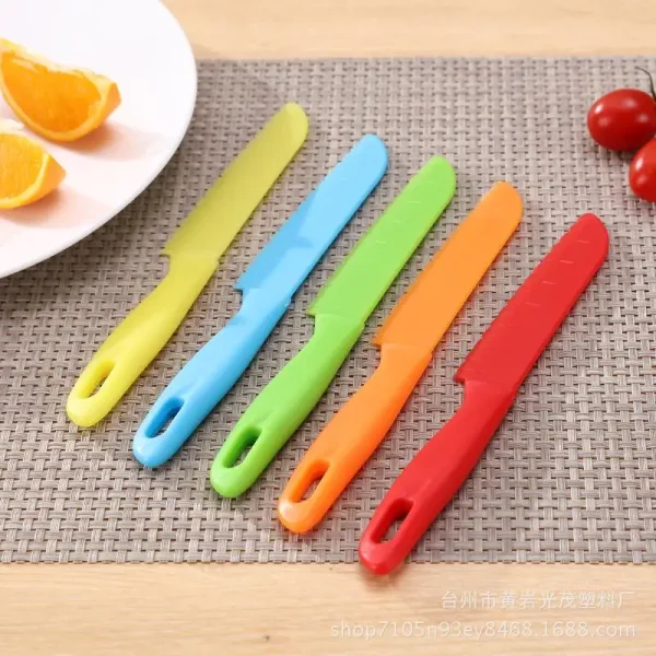 Sawtooth Cutter Plastic Fruit Knife Safe Kitchen Knife Kids Chef For Bread Lettuce Toddler Cooking Knives Children Paring Knives - Image 4