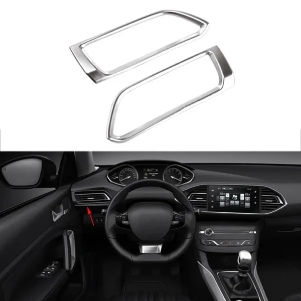 Car Dashboard Air Conditioning Outlet Trim Cover For Peugeot 308 T9 Sw 2015-2016 Car Interior Replacement Parts Accessories