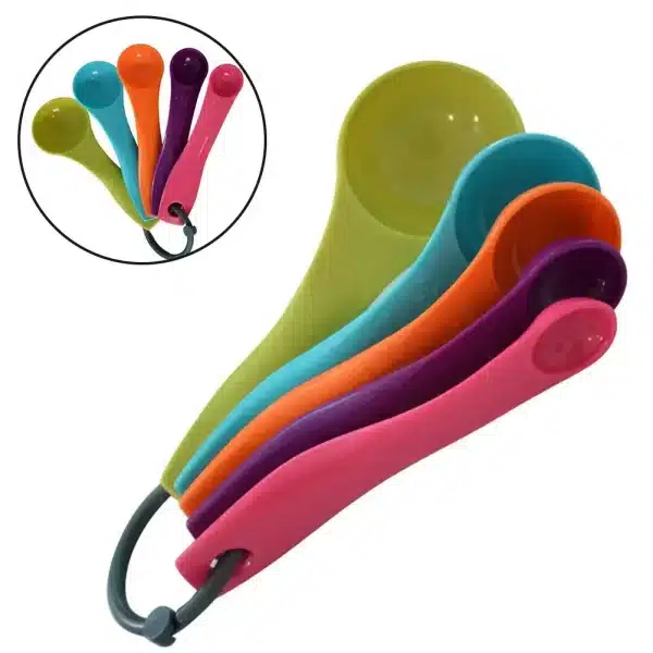 5 Piece Kitchen Measuring Spoon Set Baking Tools Plastic Measuring Cup With Scale Measuring Milk Coffee Spoon Kitchen Gadgets - Image 5