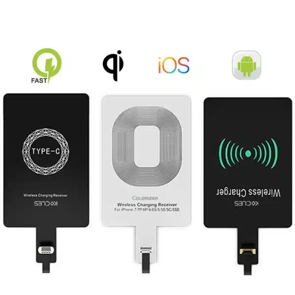 New Micro USB Type C Universal Fast Wireless Charger Adapter For Huawei iPhone for Android, Qi Wireless Charging Receiver