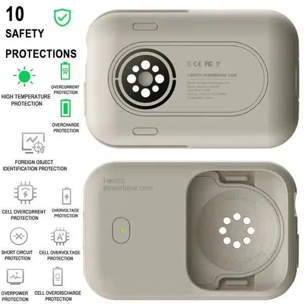 Power Bank Case for Apple Watch Charger 1200mAh Wireless Powerbank for 44mm 45mm 49mm Portable iWatch Magnetic Charging Box