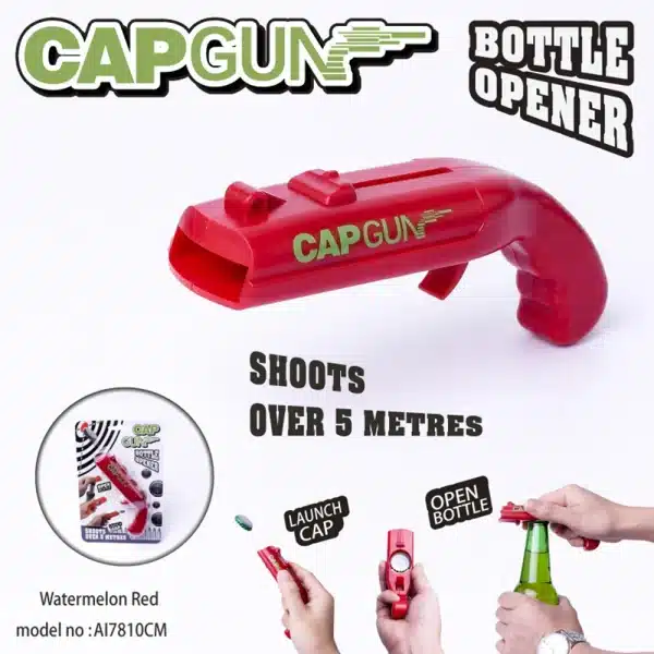 Creative Can Opener Spring Cap Catapult Launcher Gun Shape Bar Tool Drink Opening Shooter Beer Bottle Opener Kitchen Gadget Set - Image 3