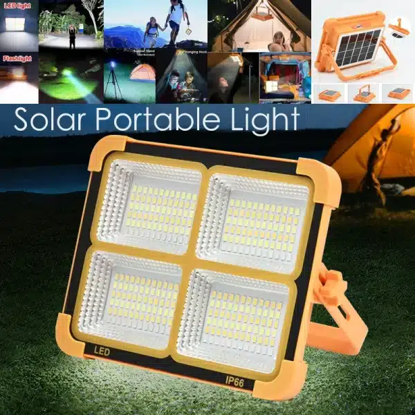 Camping Lantern Solar Portable Rechargeable LED Tent Light With Magnet High Powerful Flashlight Power Bank Repair Emergency Lamp