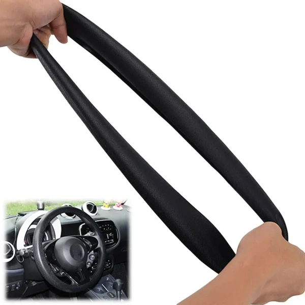 Silicone Steering Wheel Cover Car Steering Wheel Cover 13*16in Black Car Parts Interior Accessories Replacement Brand New - Image 6