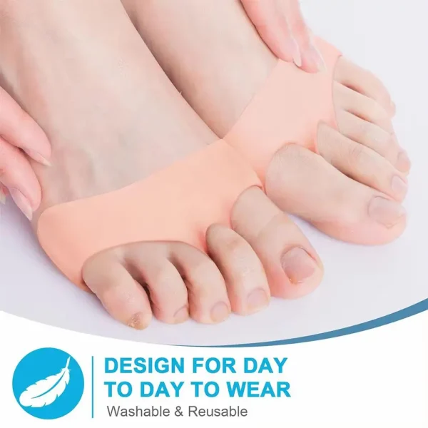 1 Pair Silicone Metatarsal Pads Toe Separator Pain Orthotics Massage Foot Foot Care Insoles Relief Foot Pads Socks Forefoot F5R2