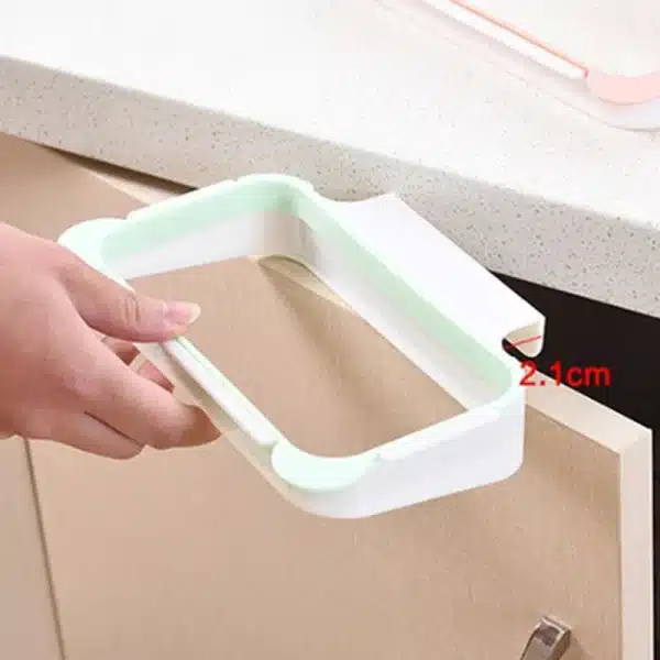 Kitchen Cabinet Door Basket Hanging Trash Can Waste Bin Garbage Bag Holder Portable Kitchen Trash Bag Holder Kitchen Gadgets - Image 4