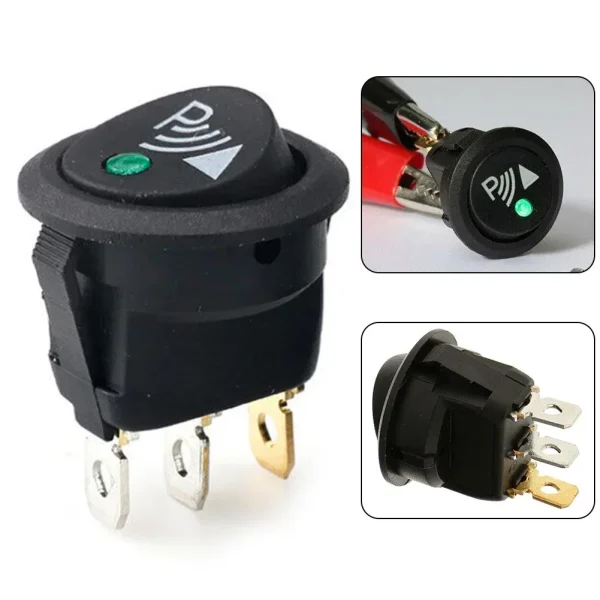 3 Pin Round Rocker Parking Off Switch Front Rear Walking Sensor Interior Accessories Interior Replacement Parts - Image 6