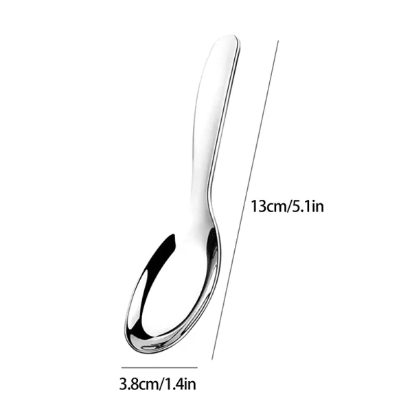 Stainless Steel Round Spoon Net Red Golden Dinner Long Handle Stirring Dessert Spoons For Kitchen Accessories Gadgets - Image 6