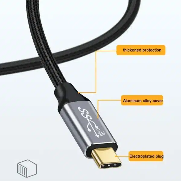 Typec Male to Female Data Cable Docking Elbow Extension Cable USB3.1Gen2 Fast Charge Switch Extension Cable - Image 4