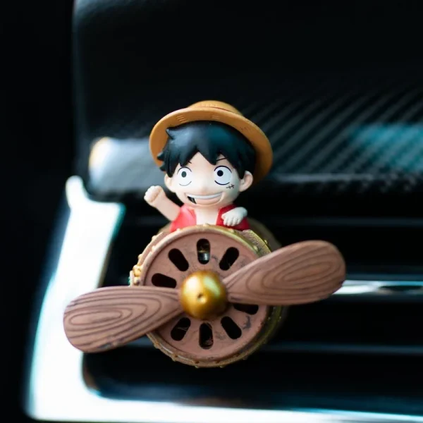 One Piece Car Air Vent Fragrance Clip with Replaceable Heads for Luffy, Nami, Zoro, Hancock Car Interior Ornament Accessories