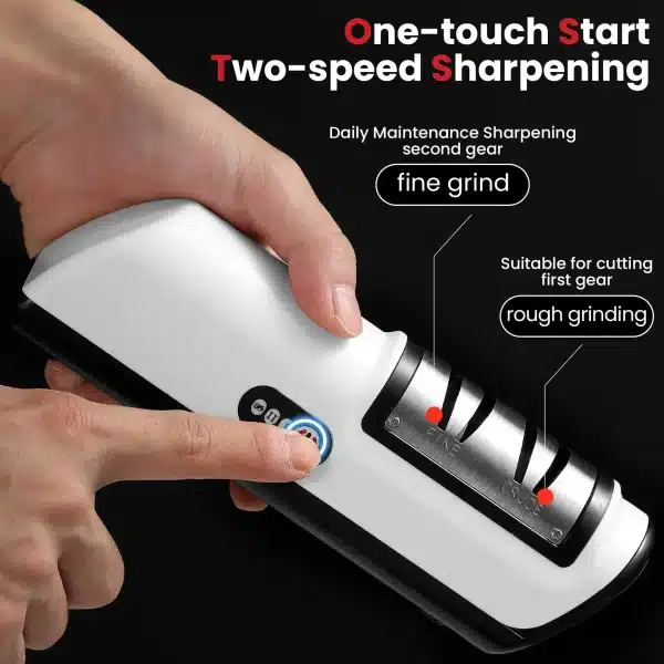 Electric Knife Sharpener Household Whetstone Kitchen Gadget Multifunctional Fully Automatic Rechargeable Small Knife Sharpener - Image 4