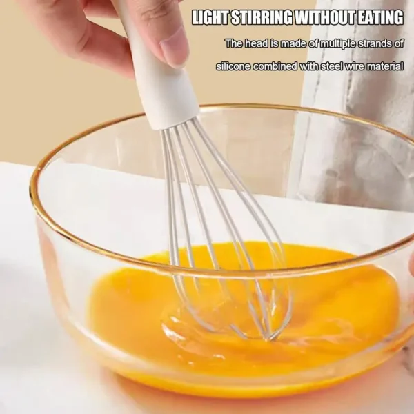 Egg Beater Whisk Heat Resistant Baking Scraper Spreader Baking Tools Kitchen Accessories for Cooking Serving Baking Frying - Image 3