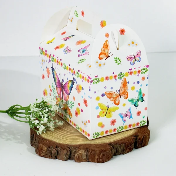 4pcs Butterfly Gifts Packaging Box Kid Birthday Baby Shower Party Decoration DIY Carton Candy Box Bags Portable Paper Box Carton - Image 5