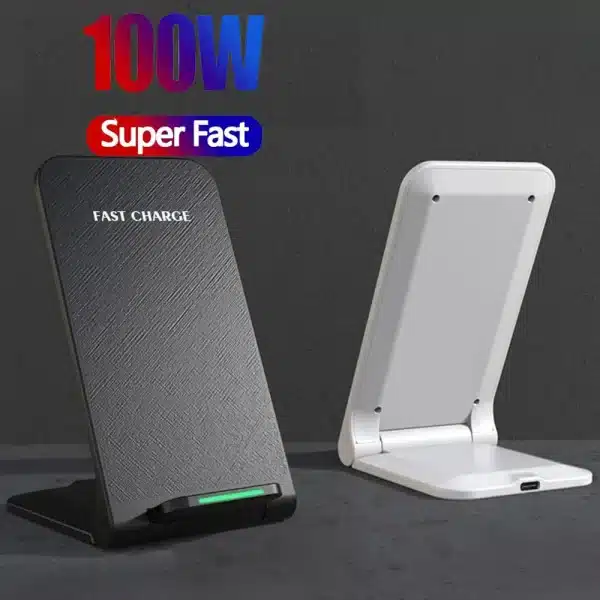 100W fast Wireless Charger Stand Pad For iPhone 15 14 13 12 11 Pro Max XR 8 Samsung Xiaomi Induction Fast Charging Dock Station