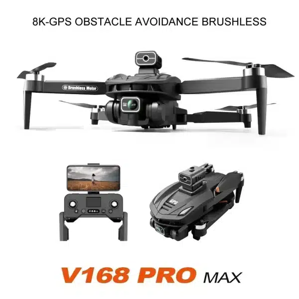 New V168 Drone Professinal Three Camera 8K Wide Angle Optical GPS Localization Four-way Obstacle Avoidance Quadcopter - Image 5