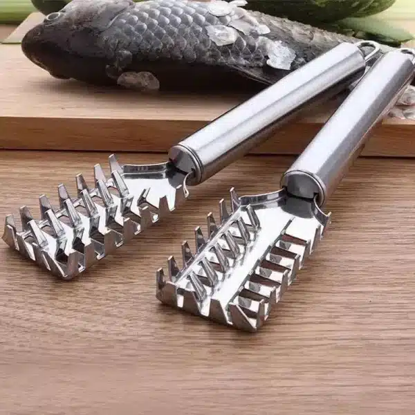 Kitchen scaler gadgets stainless steel fish scale planer scraper scraper fish scaler scalers kill fish knife fish brush scaler - Image 2