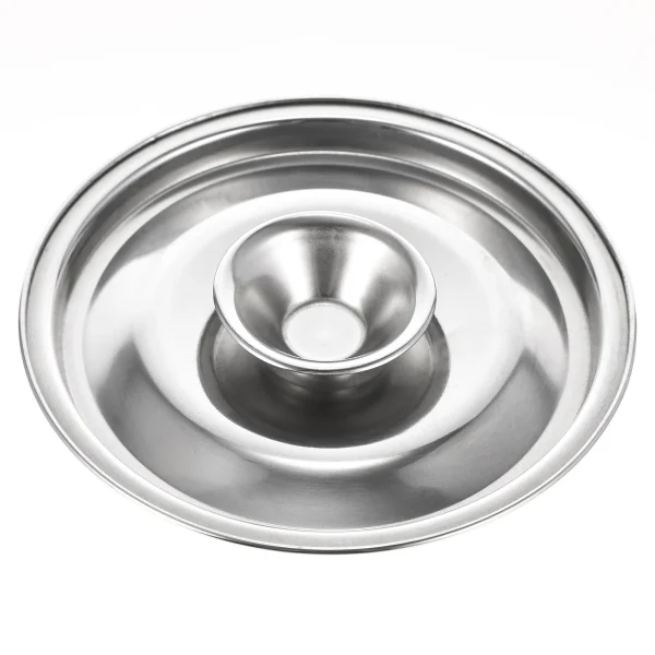 Circle Water Bottle Stainless Steel Cylinder Head Kitchen Gadget Frying Pan Cup Cover Seasoning Pot Lid Silver