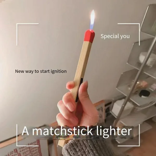 Super Long Luminous Matchstick Lighter Butane Torch Inflatable Lighter Household Aromatherapy Kitchen Gadgets Daily Necessities