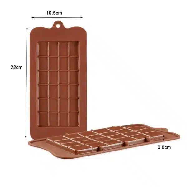 24 Cavity Silicone Chocolate Mold Fondant Pasteleria Candy Bar Waffles Molds Kitchen Gadget Sets Cake Tools moule chocolat - Image 5