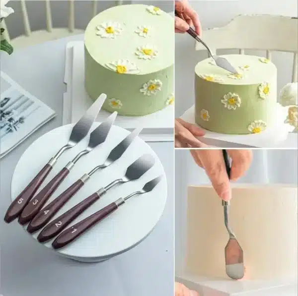 1/2pc Cake Spatula Stainless Steel Butter Cream Smoother Scraper Cream Knife Cake Baking Oil Painting Shovel Kitchen Baking Tool - Image 2