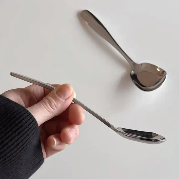 Stainless Steel Ice Cream Scoop Tableware Lightweight Dessert Spoon Big Head Soup Porridge Korean Thickening Tool Kitchen Gadget