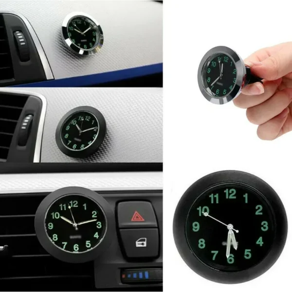 Mini Car Clock Luminous Air Vent Clip Clock Interior Quartz Analog Watch Decor Auto Replacement Parts NEW - Image 6