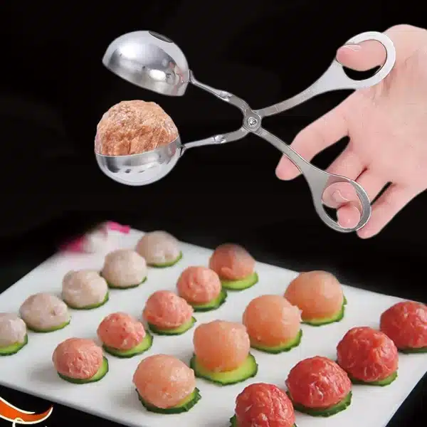 1 Set of Meatball Maker Fish Shrimp Big Meat Ball Round Rice Ball Maker Stainless Steel Easy To Clean Kitchen Gadgets Two Sizes - Image 2