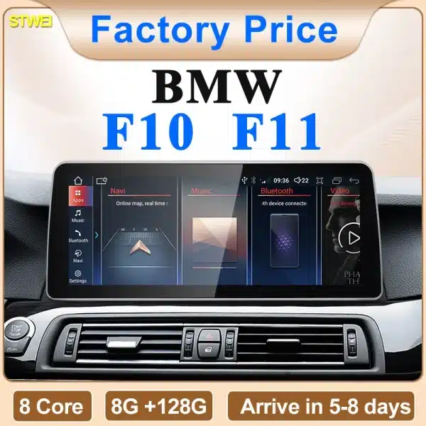 2024 New ID6 ID7 ID8 UI 12.3inc Android System Wireless Carplay AUTO For BMW 5Series F10 F11 CIC NBT Car Video Players GPS NAVI