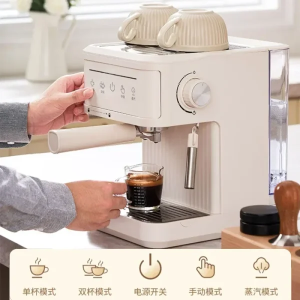 Electric Espresso Maker Professional Espresso Coffee Maker Semi Automatic Latte Cappuccino Milk Frother Italian Coffee Machines - Image 4